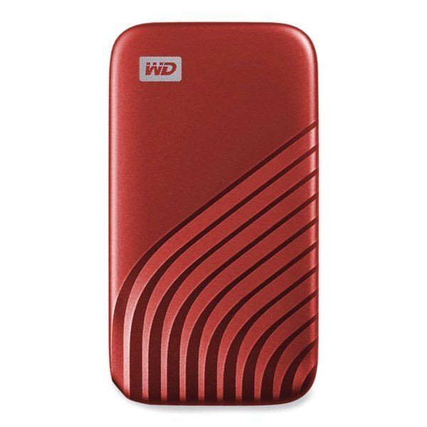 MY PASSPORT External Solid State Drive, 1 TB, USB 3.2, Red, Wd, Mfr#: WDBAGF0010BRD